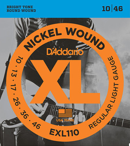 다다리오 일렉스트링 EXL110 /  Daddario EXL110 Nickel Wound, Regular Light, 10-46